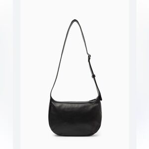 COS CROSSBODY SADDLE BAG - LEATHER, Color: Black, Worn less than five times
